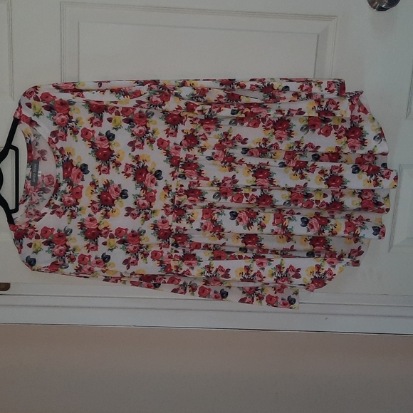 Jamby Styles Baby Doll. Long Sleeve White Floral. Size XL - Picture 1 of 4